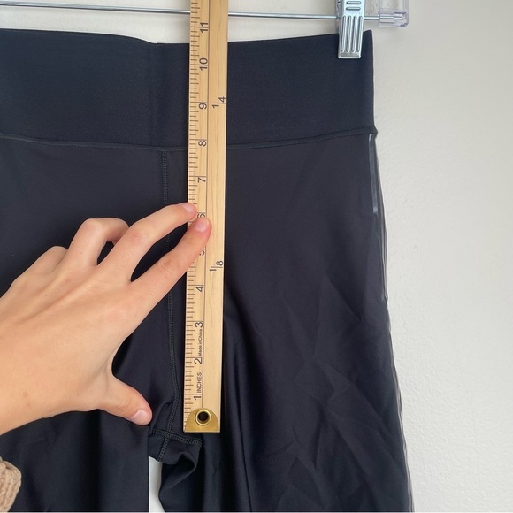 ULTRACOR Glossy Striped Black Leggings shiny compression track solid medium M - Picture 13 of 14